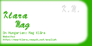 klara mag business card